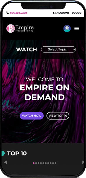 Empire Members Portal Phone View