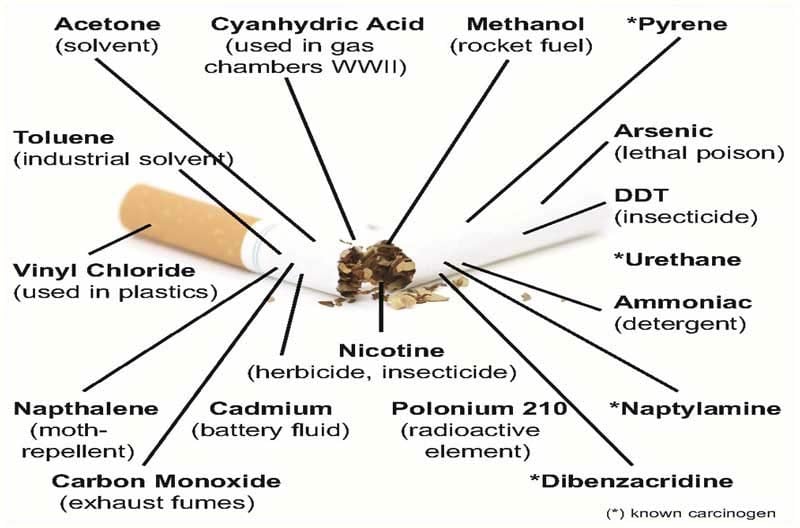 what is inside a cigarrete?