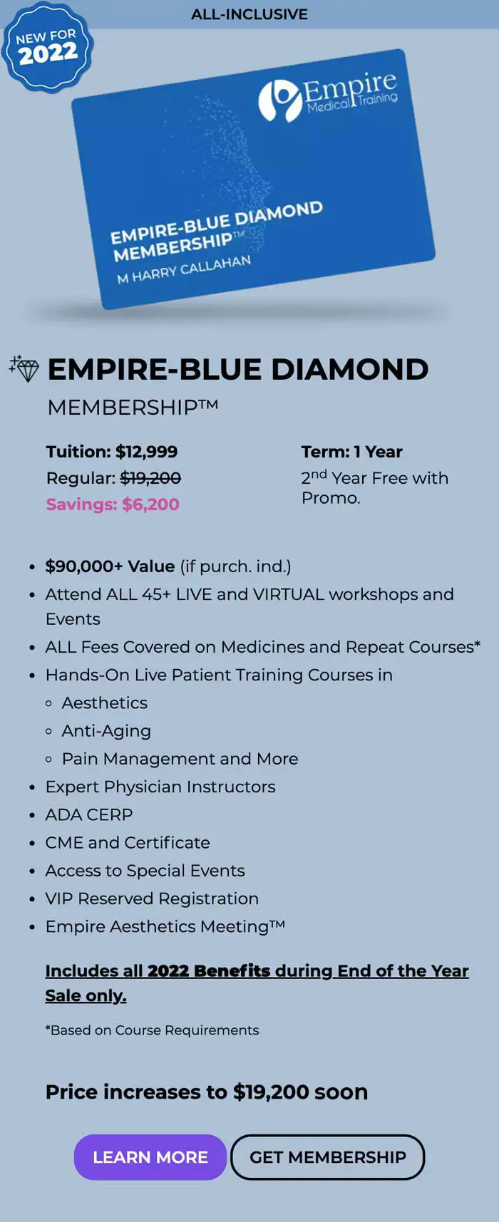 blue diamond membership