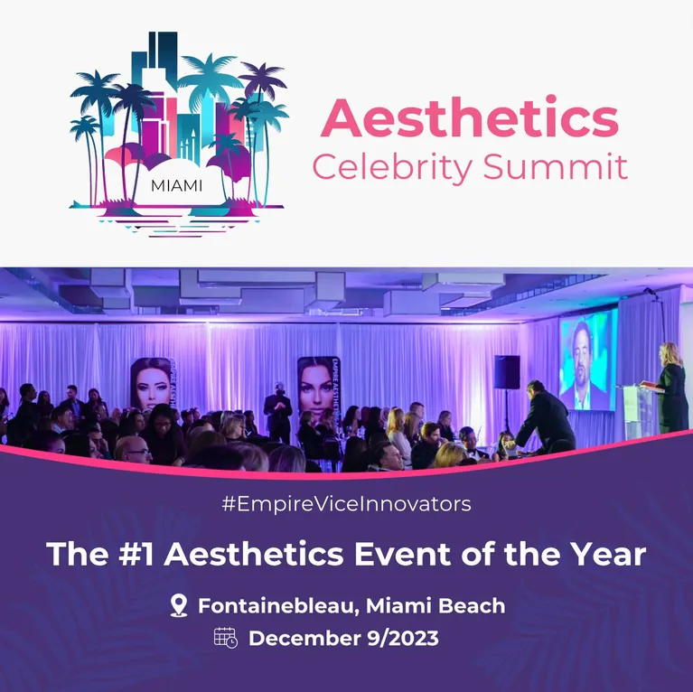 aesthetics celebrity summit banner promo