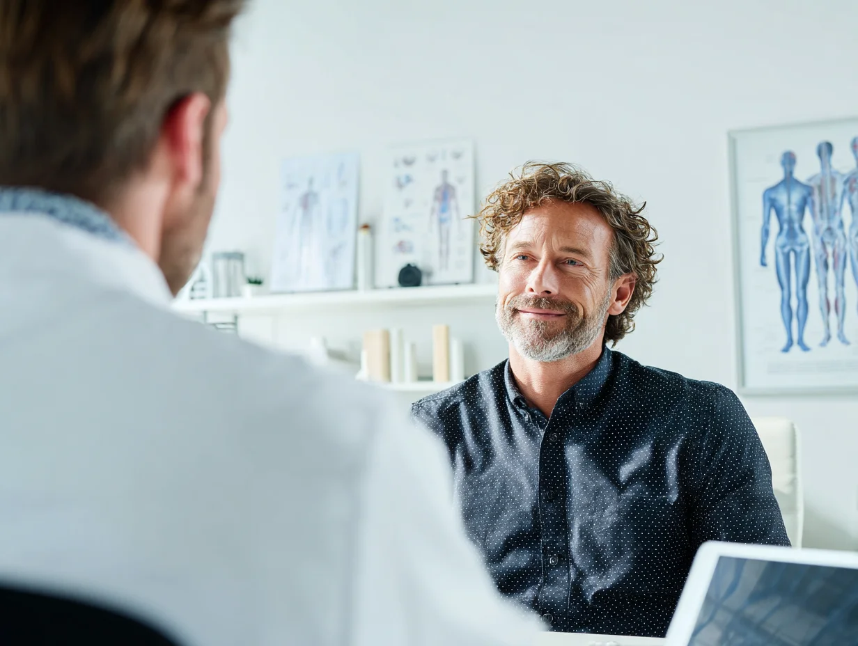 Pain management doctor consulting with a patient
