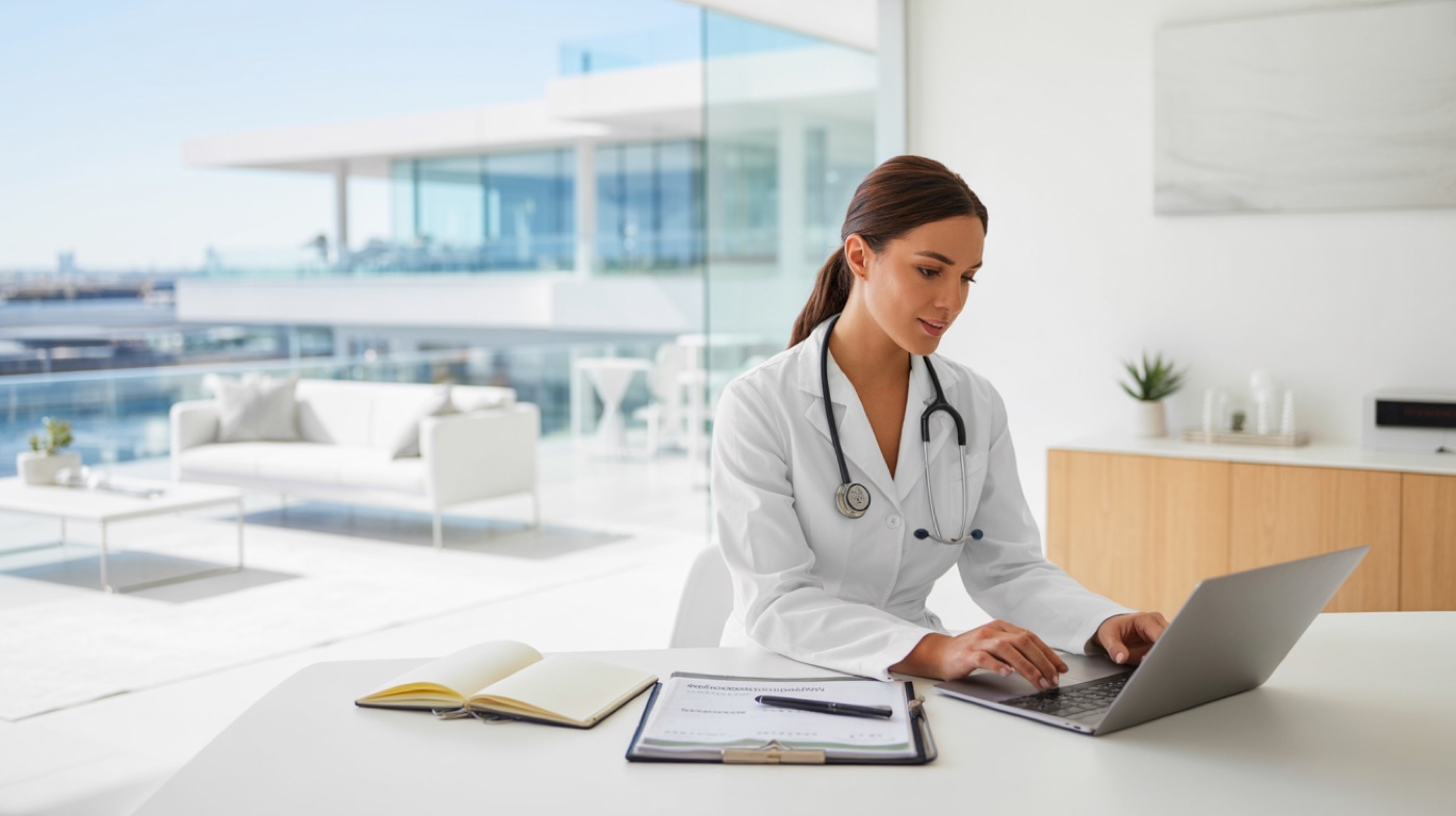 Medical practitioner weighing training provider options