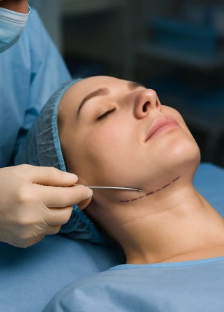 Submental Liposuction background portrait