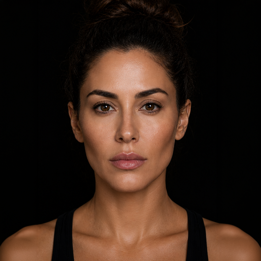 Female model after full-face rejuvenation