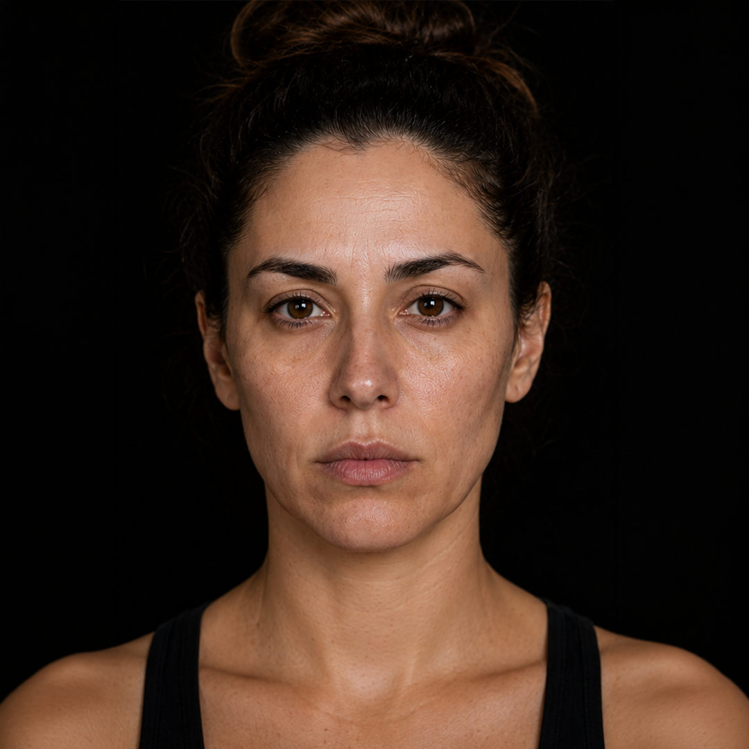 Female model before