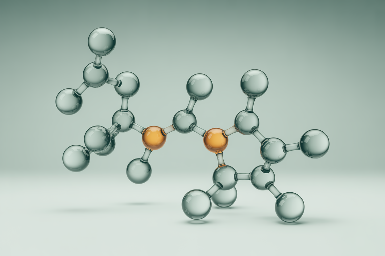 Estradiol estrogen molecule illustration