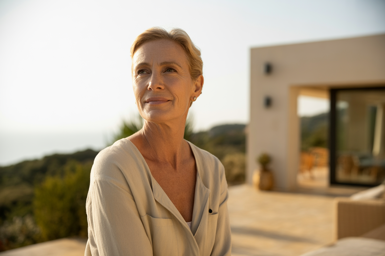 Confident woman in her fifties — low estrogen symptoms