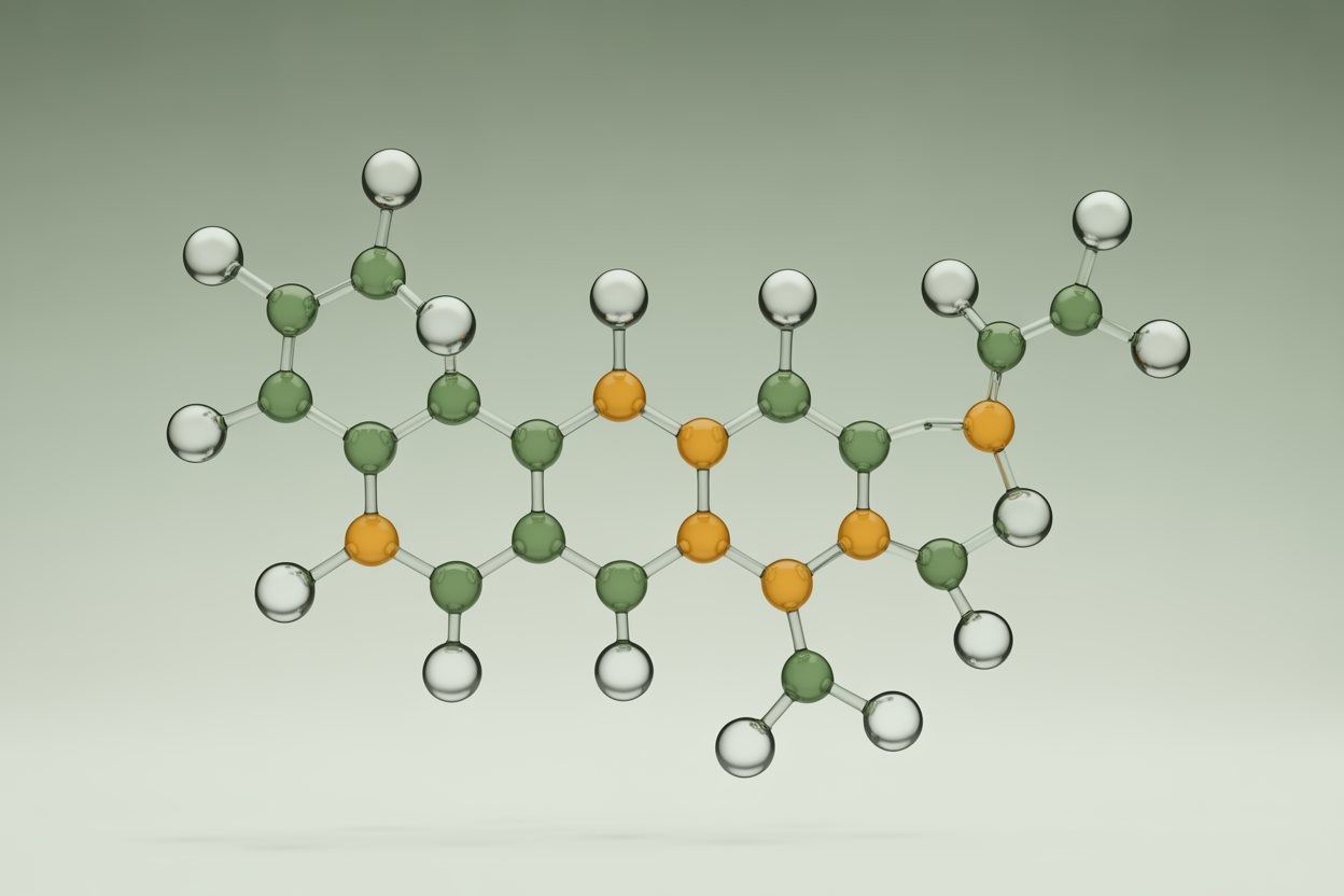 Progesterone molecule illustration