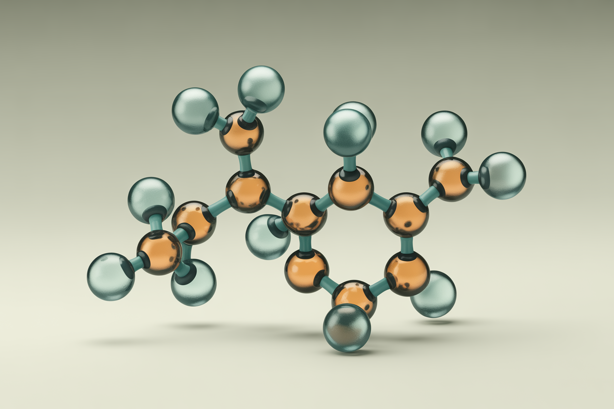 Thyroid hormone molecule illustration