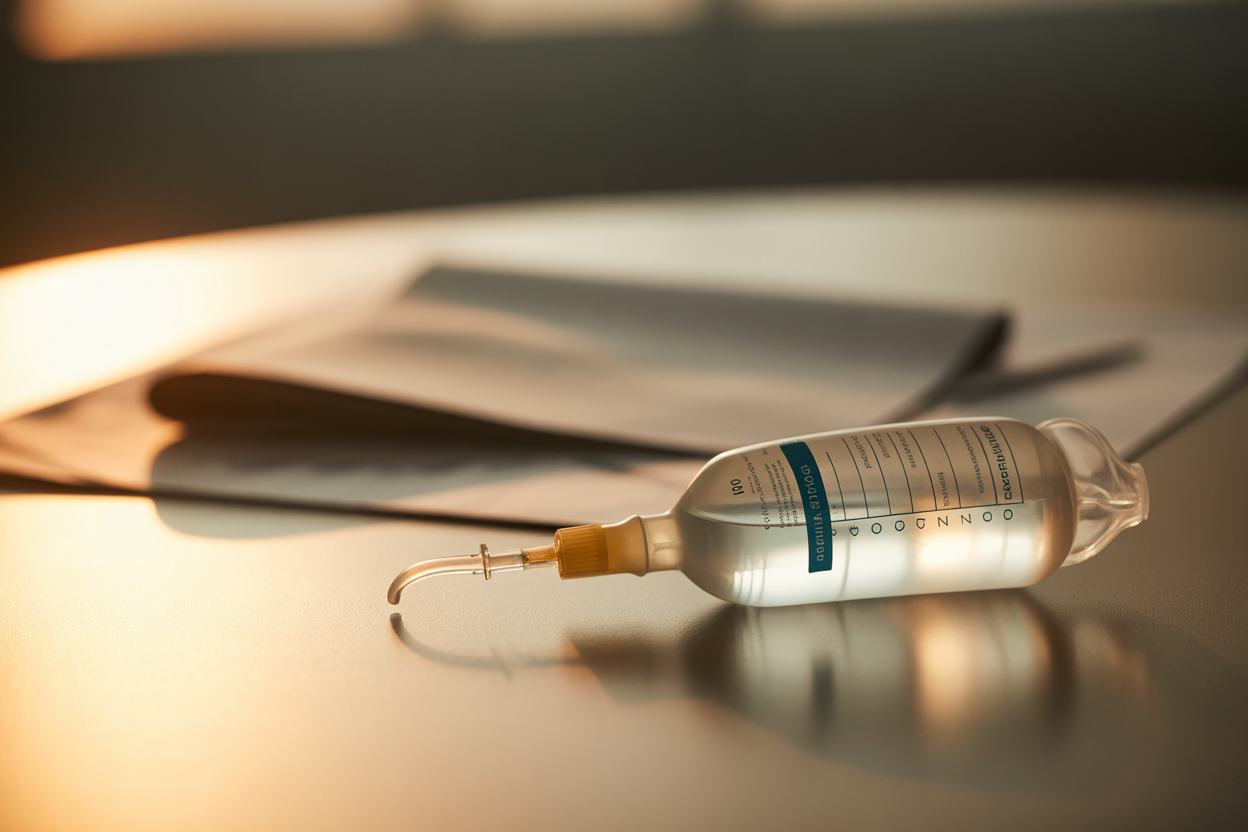 Cost of IV therapy — clinical still life