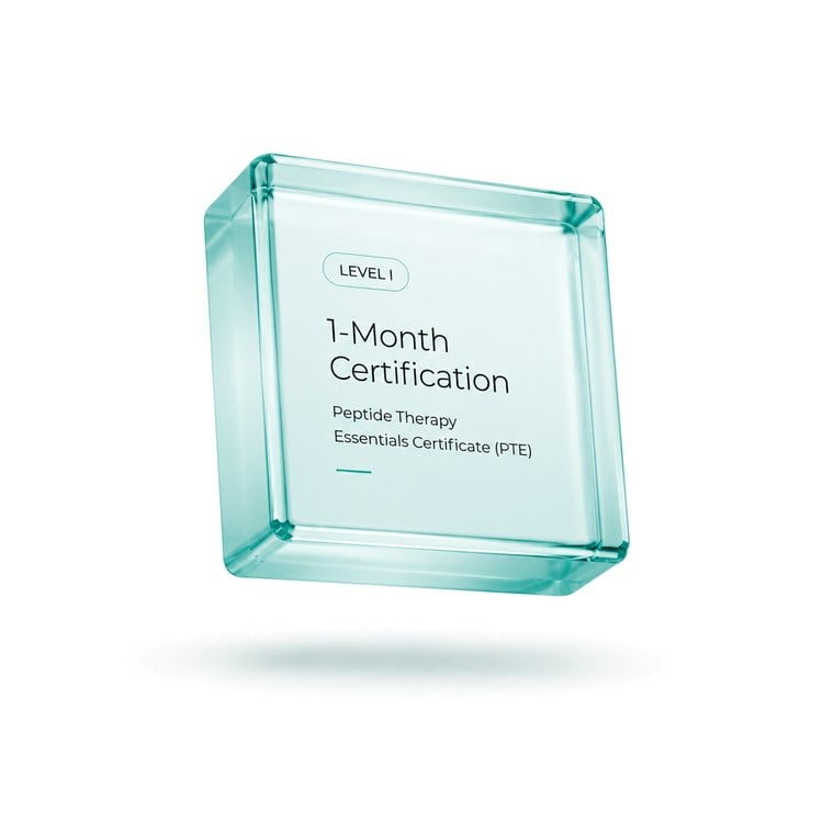 Level I — 1-Month Certification, Peptide Therapy Essentials Certificate (PTE)