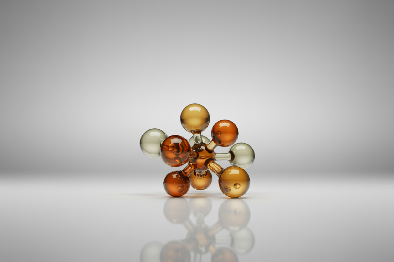 Abstract 3D molecule illustration