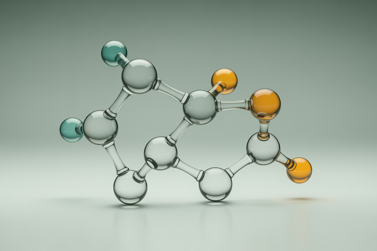 Phentermine molecule illustration