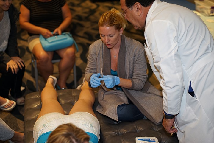 sclerotherapy hands-on during training