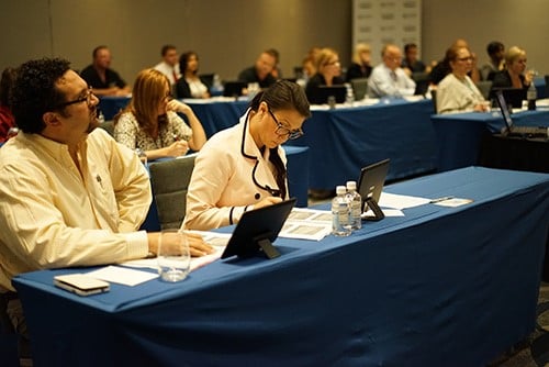 group of doctors taking aesthetic class